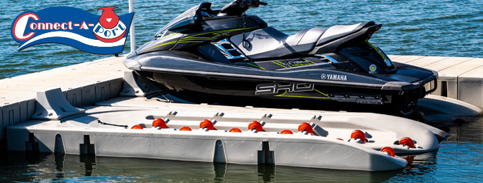 Connect-a-Port XL6 drive-on jet ski dock sold by Florida Docks - in Florida 