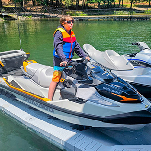 Snap Port drive-on jet ski dock sold by Florida Docks - in Florida 