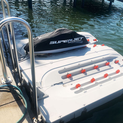 Connect-a-Port XL6 drive-on jet ski dock sold by Florida Docks - in Florida 